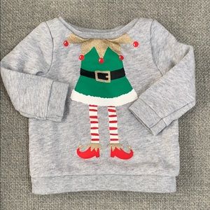 Carter's baby girl elf sweatshirt